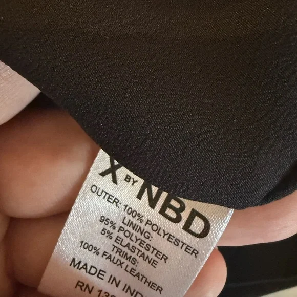 X by NBD Zintia Embellished Mini Dress in Black 6 missing tassel - Picture 7 of 9